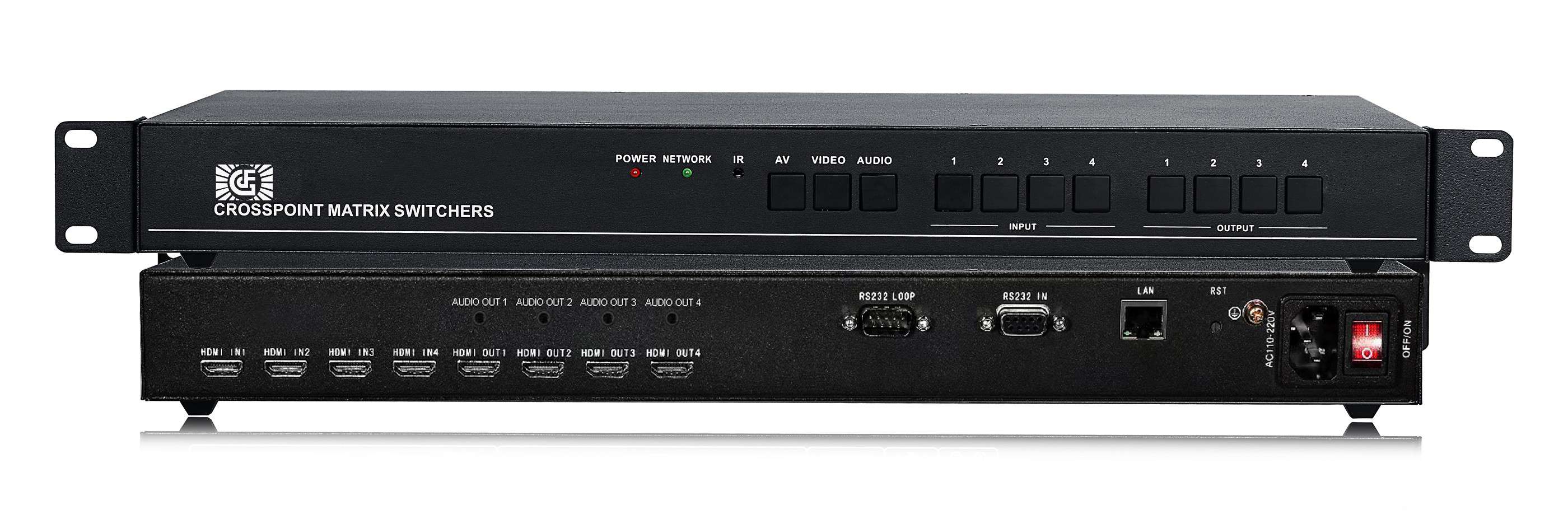 4K60HZ高清HDMI2.0 4进4出无缝矩阵
