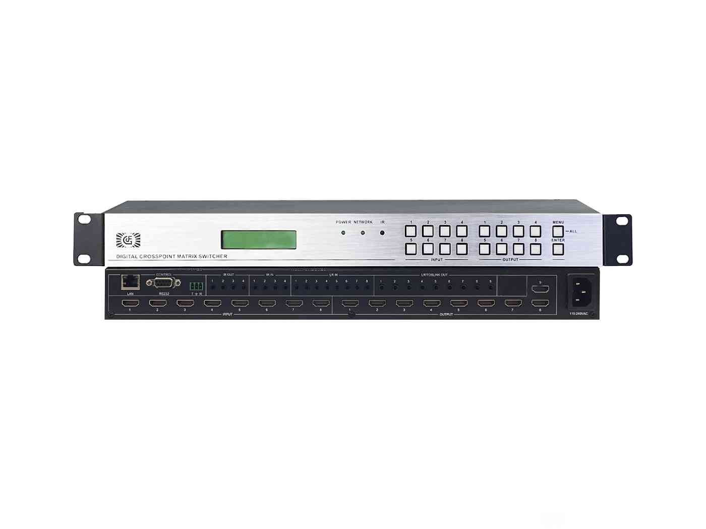 4K60HZ高清HDMI2.0 8进9出矩阵3D矩阵